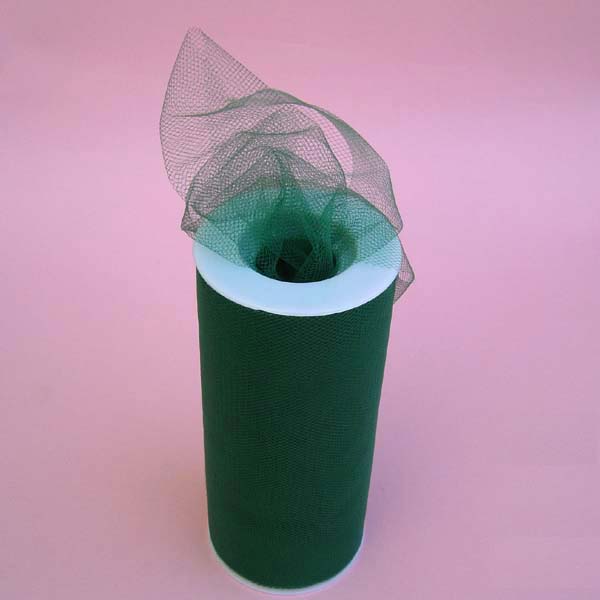 3" tulle fabric-25yds/spool, HUNTER