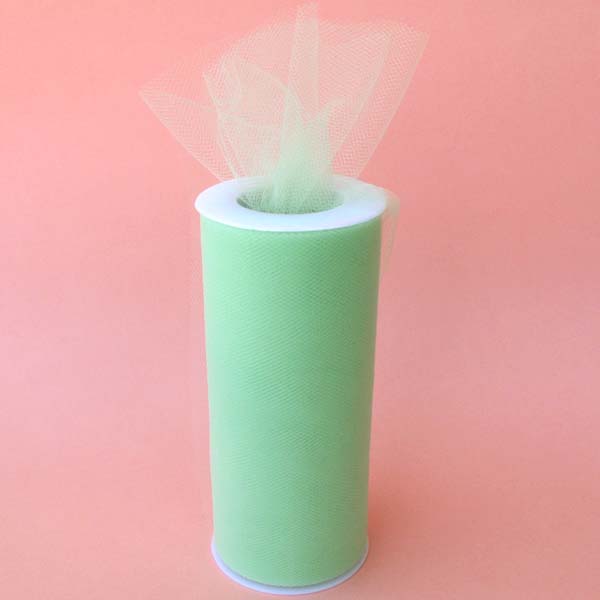 3" tulle fabric-25yds/spool, MINT