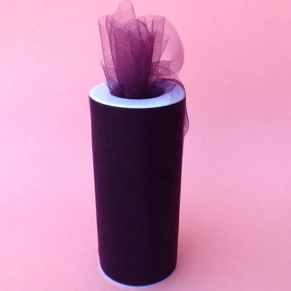 18" tulle fabric-25yds/spool, PURPLE