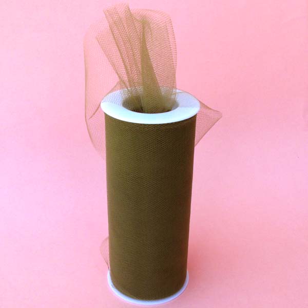 6" tulle fabric-100YDS/SPOOL, OLD WILLOW