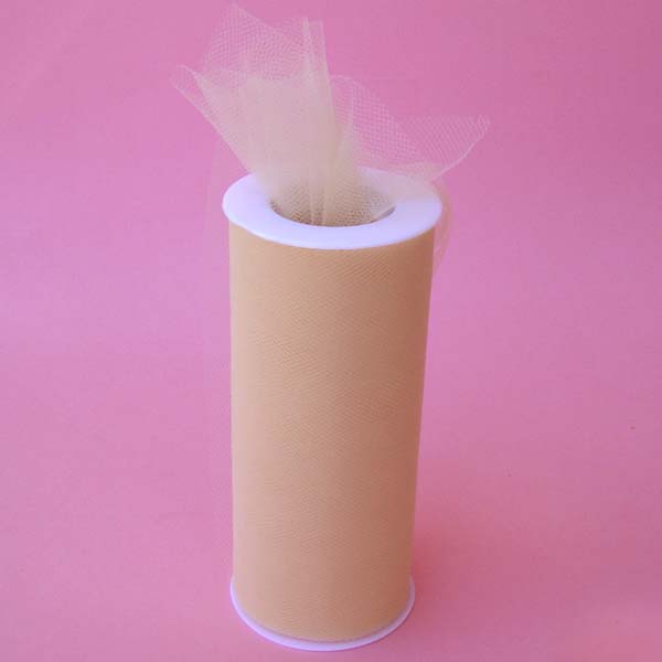 6" tulle fabric-100YDS/SPOOL, BEIGE