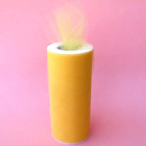 18" tulle fabric-25yds/spool, YELLOW