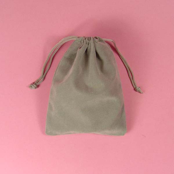 4x5-1/2" flat velour bag-25/pk, GRAY