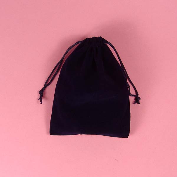 2x2-1/2" flat velour bag-25/pk, NAVY