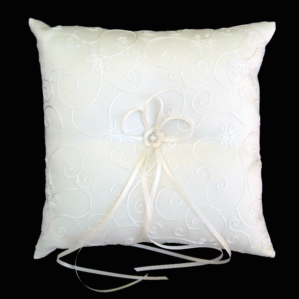 wedding ring pillow, IVORY
